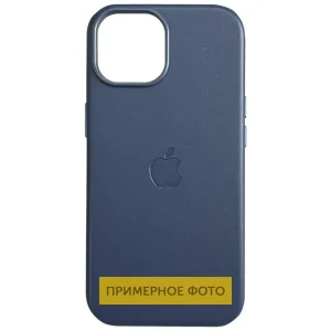 Чохол Leather Case (AAA) with MagSafe and Animation для Apple iPhone 16 Blue