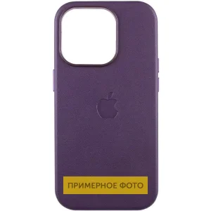 Чохол Leather Case (AAA) with MagSafe and Animation для Apple iPhone 16 Dark Purple