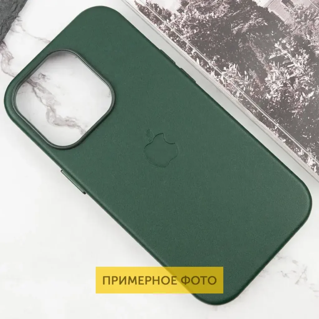 Чохол Leather Case (AAA) with MagSafe and Animation для Apple iPhone 16 Green