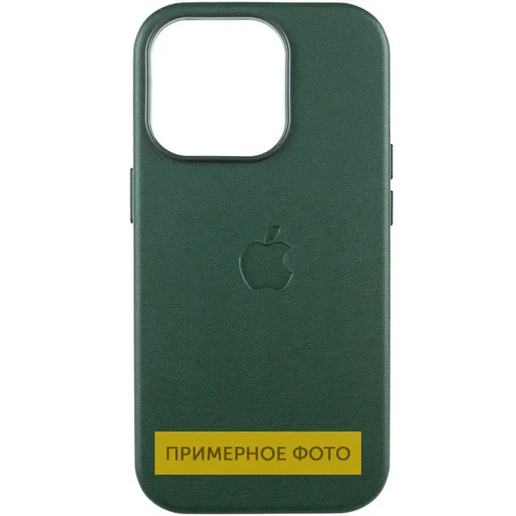 Чохол Leather Case (AAA) with MagSafe and Animation для Apple iPhone 16 Green