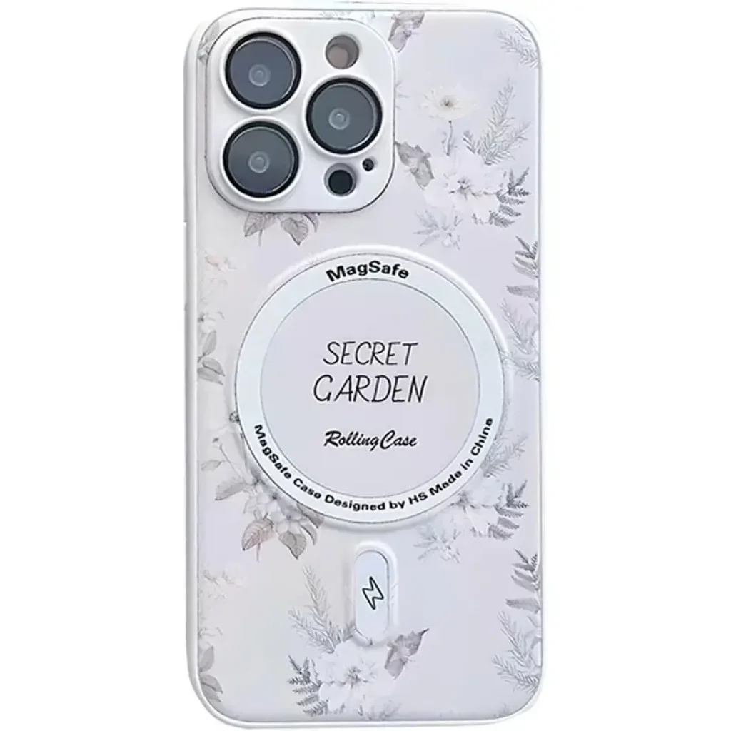 Чохол TPU+PC Secret Garden with MagSafe для Apple iPhone 16 Pro White