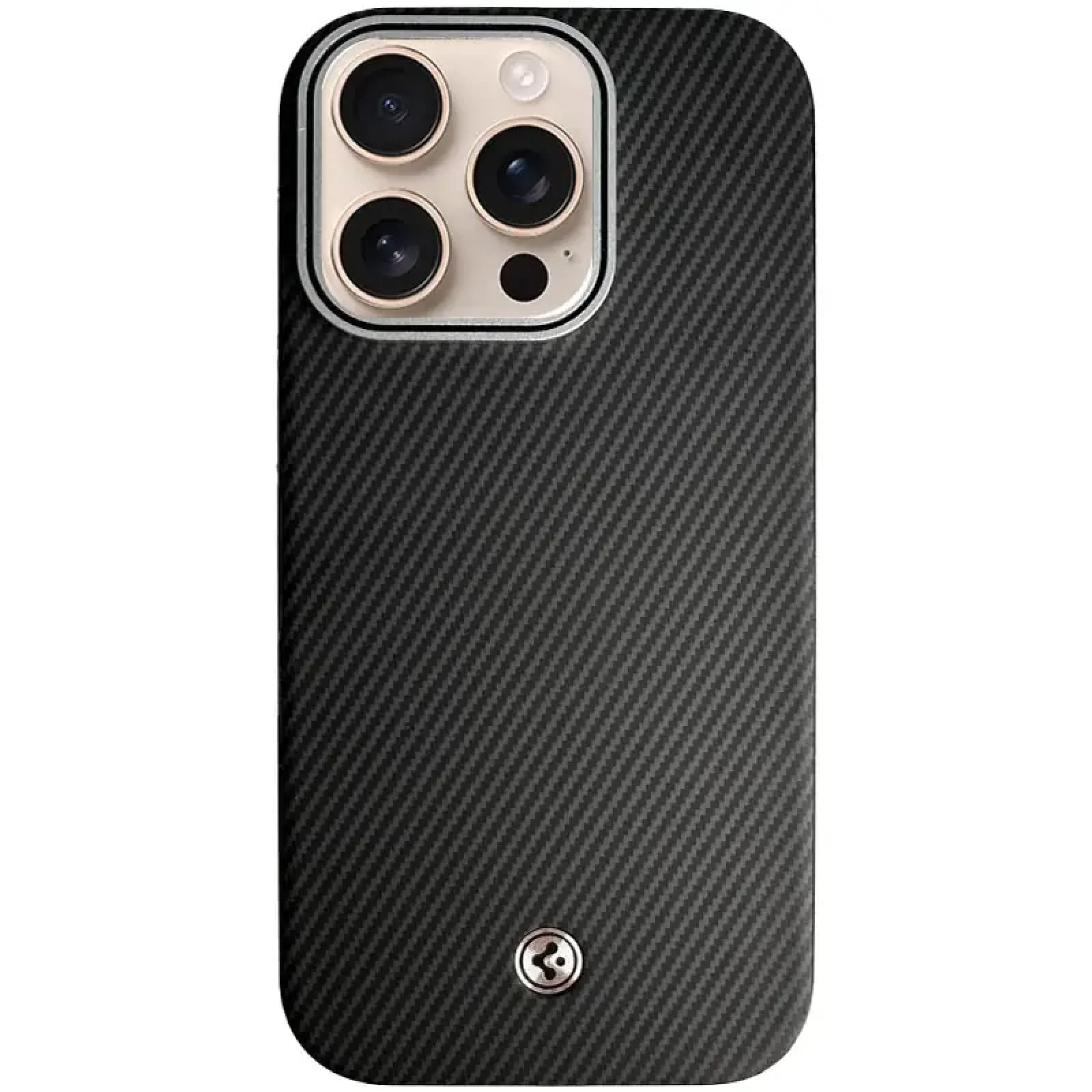 Чехол SGP PC+Leather with MagSafe для Apple iPhone 16 Pro Carbon