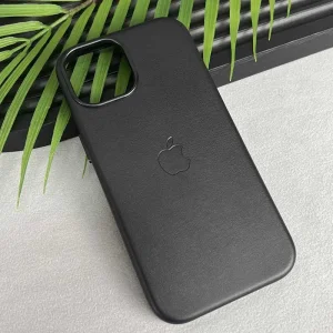 Чохол Leather Case (AAA) with MagSafe and Animation для Apple iPhone 16 Pro Black