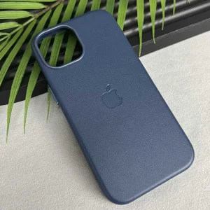 Чехол Leather Case (AAA) with MagSafe and Animation для Apple iPhone 16 Pro Blue