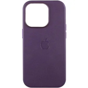 Чохол Leather Case (AAA) with MagSafe and Animation для Apple iPhone 16 Pro Dark Purple