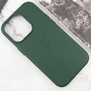 Чохол Leather Case (AAA) with MagSafe and Animation для Apple iPhone 16 Pro Green
