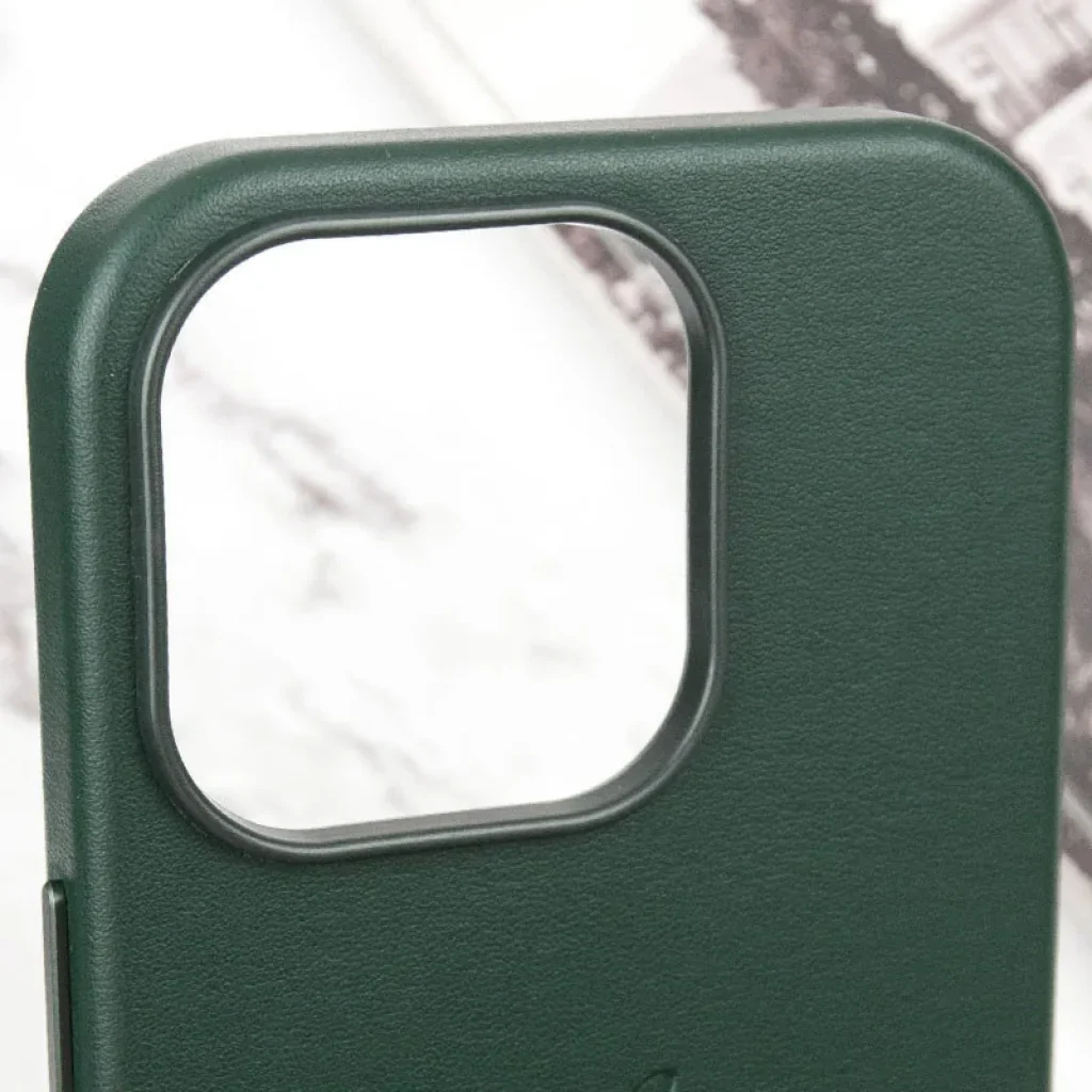 Чохол Leather Case (AAA) with MagSafe and Animation для Apple iPhone 16 Pro Green