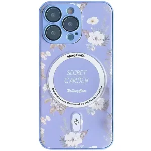 Чохол TPU+PC Secret Garden with MagSafe для Apple iPhone 16 Pro Max Lilac