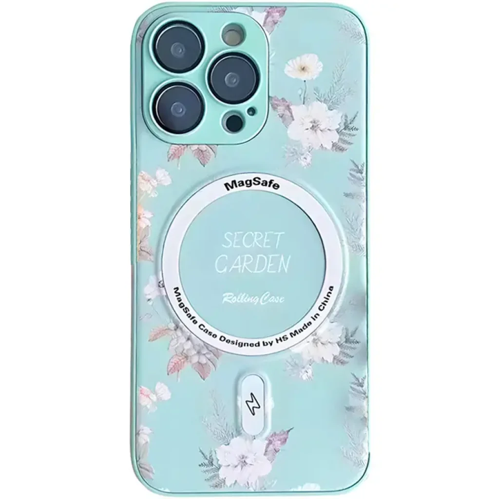Чохол TPU+PC Secret Garden with MagSafe для Apple iPhone 16 Pro Max Mint