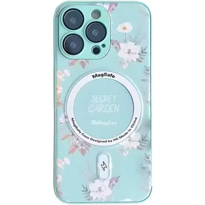 Чохол TPU+PC Secret Garden with MagSafe для Apple iPhone 16 Pro Max Mint