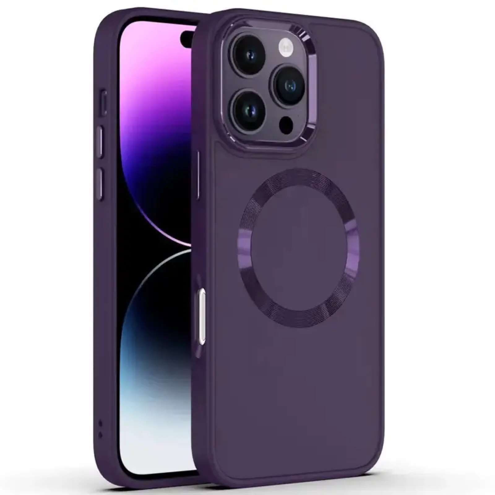 Чохол Bonbon Metal Style with MagSafe для Apple iPhone 16 Pro Max Dark Purple