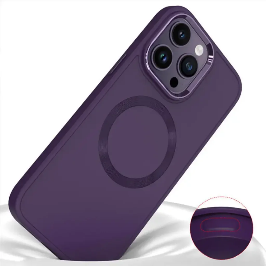 Чохол Bonbon Metal Style with MagSafe для Apple iPhone 16 Pro Max Dark Purple
