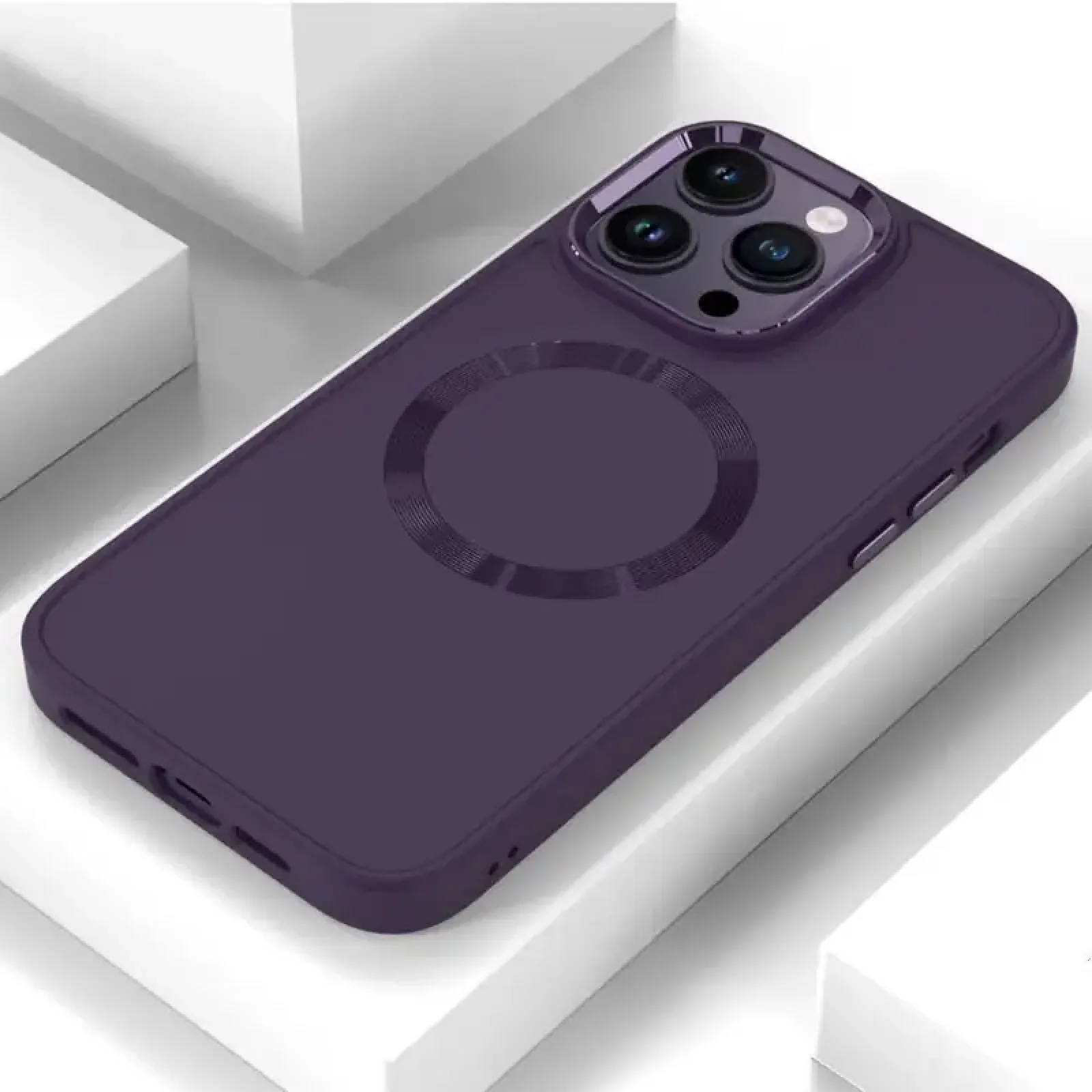 Чохол Bonbon Metal Style with MagSafe для Apple iPhone 16 Pro Max Dark Purple