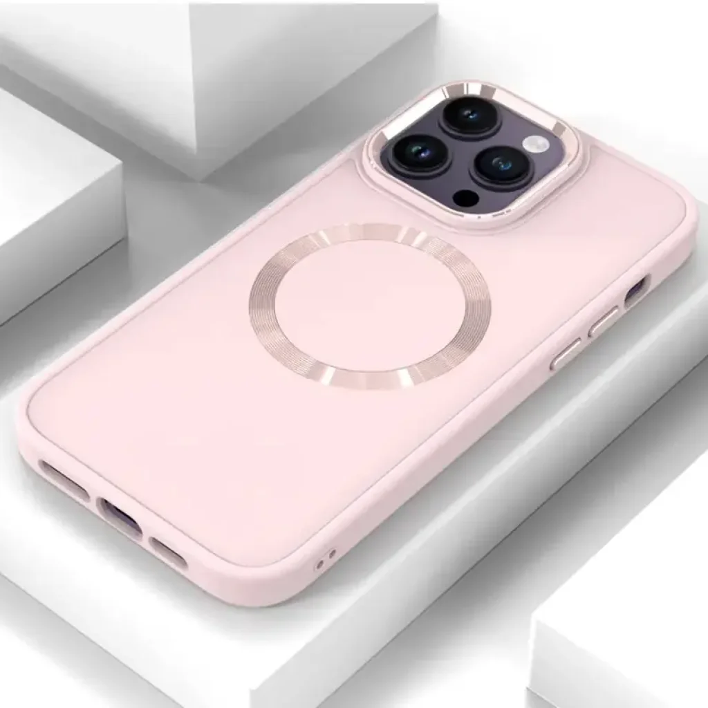 Чохол Bonbon Metal Style with MagSafe для Apple iPhone 16 Pro Max Light Pink