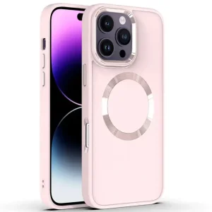 Колір: Рожевий - Чохол Bonbon Metal Style with MagSafe для Apple iPhone 16 Pro Max Light Pink