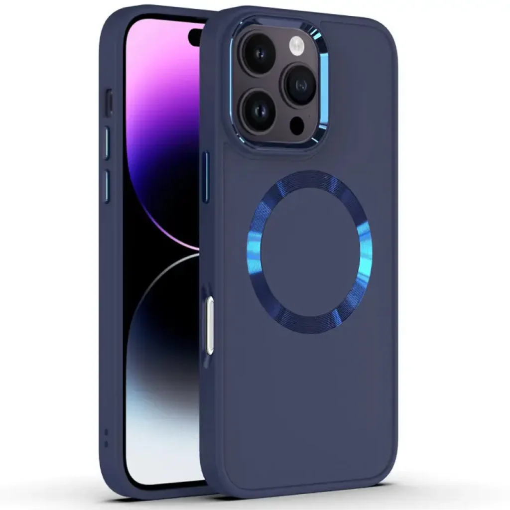 Чохол Bonbon Metal Style with MagSafe для Apple iPhone 16 Pro Max Cosmos Blue