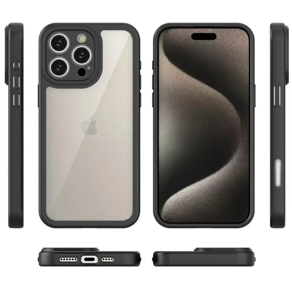Чохол Transparent + Colour 1,5mm для Apple iPhone 16 Pro Max Black