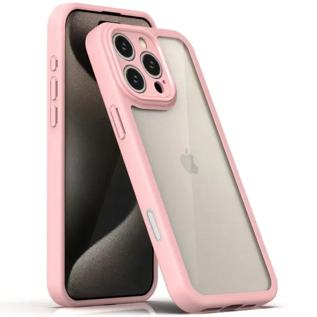 Чохол Transparent + Colour 1,5mm для Apple iPhone 16 Pro Max Pink
