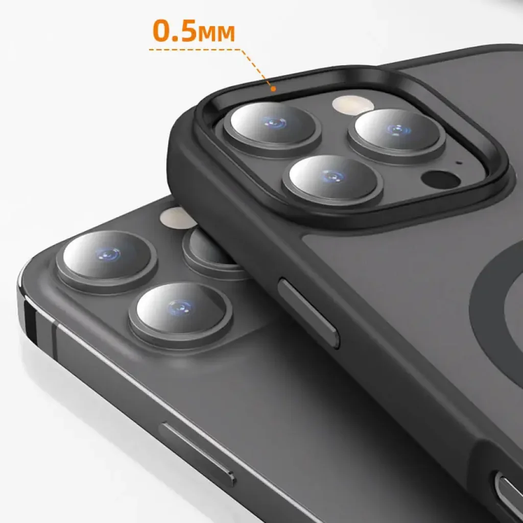 Чохол Metal Buttons with MagSafe Colorful для Apple iPhone 16 Pro Max Black