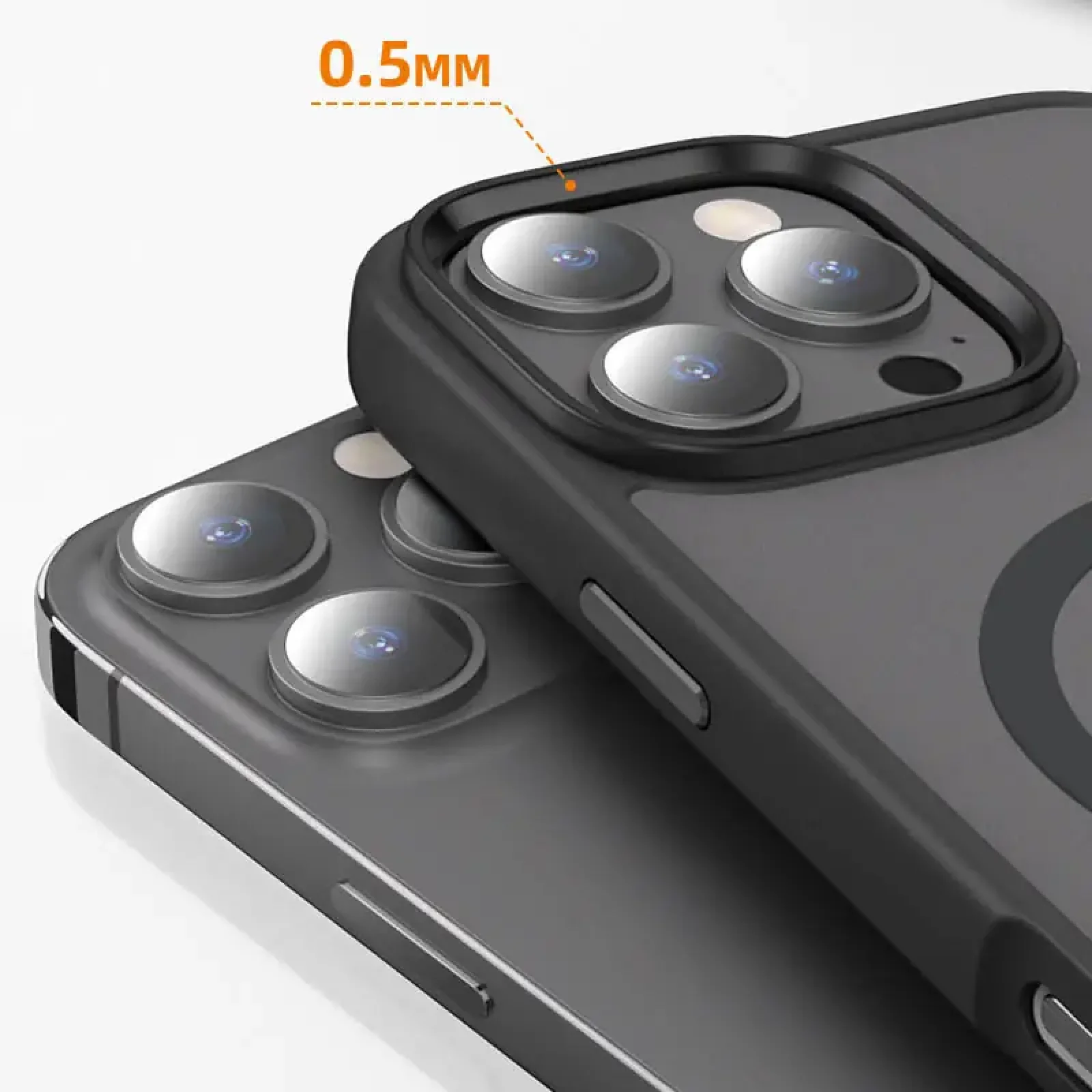 Чехол Metal Buttons with MagSafe Colorful для Apple iPhone 16 Pro Max Black