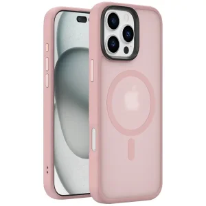 Чохол Metal Buttons with MagSafe Colorful для Apple iPhone 16 Pro Max Pink