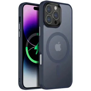 Чохол Metal Buttons with MagSafe Colorful для Apple iPhone 16 Pro Max Navy Blue