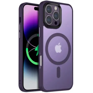 Чохол Metal Buttons with MagSafe Colorful для Apple iPhone 16 Pro Max Dark Purple