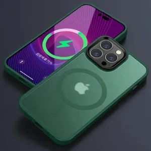Чохол Metal Buttons with MagSafe Colorful для Apple iPhone 16 Pro Max Dark Green