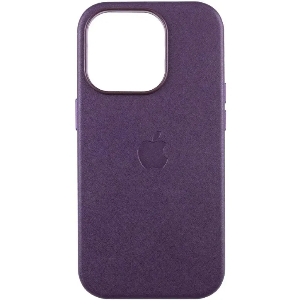 Чохол Leather Case (AAA) with MagSafe and Animation для Apple iPhone 16 Pro Max Dark Purple