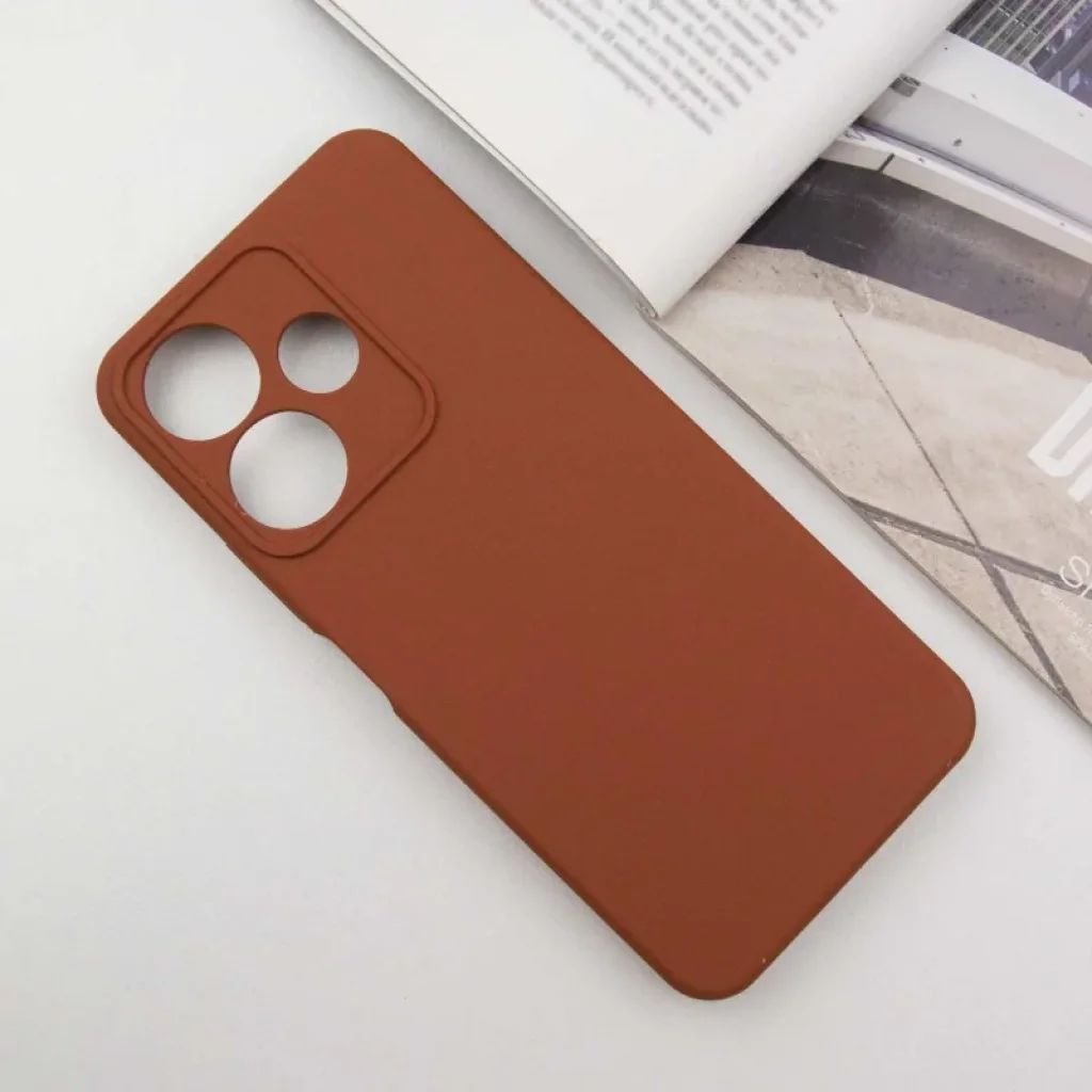 Чохол Silicone Cover Lakshmi Full Camera (AA) для Xiaomi Redmi 13 4G, Poco M6 4G Brown