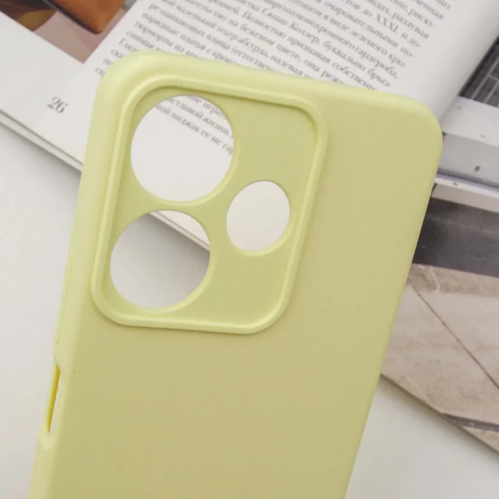 Чохол Silicone Cover Lakshmi Full Camera (AA) для Xiaomi Redmi 13 4G, Poco M6 4G Mellow Yellow
