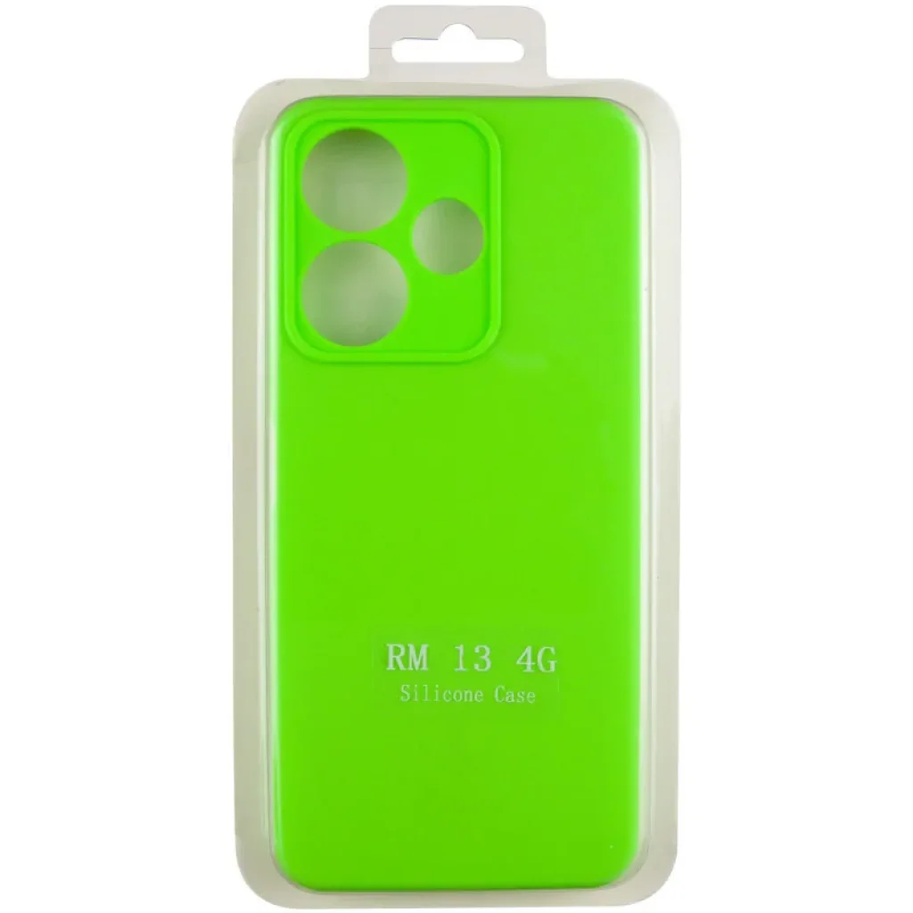 Чохол Silicone Cover Lakshmi Full Camera (AA) для Xiaomi Redmi 13 4G, Poco M6 4G Neon Green
