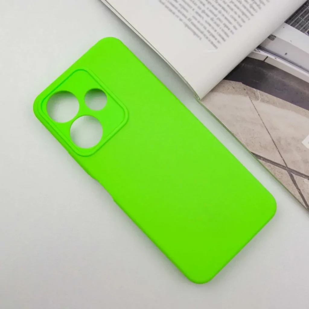 Чохол Silicone Cover Lakshmi Full Camera (AA) для Xiaomi Redmi 13 4G, Poco M6 4G Neon Green