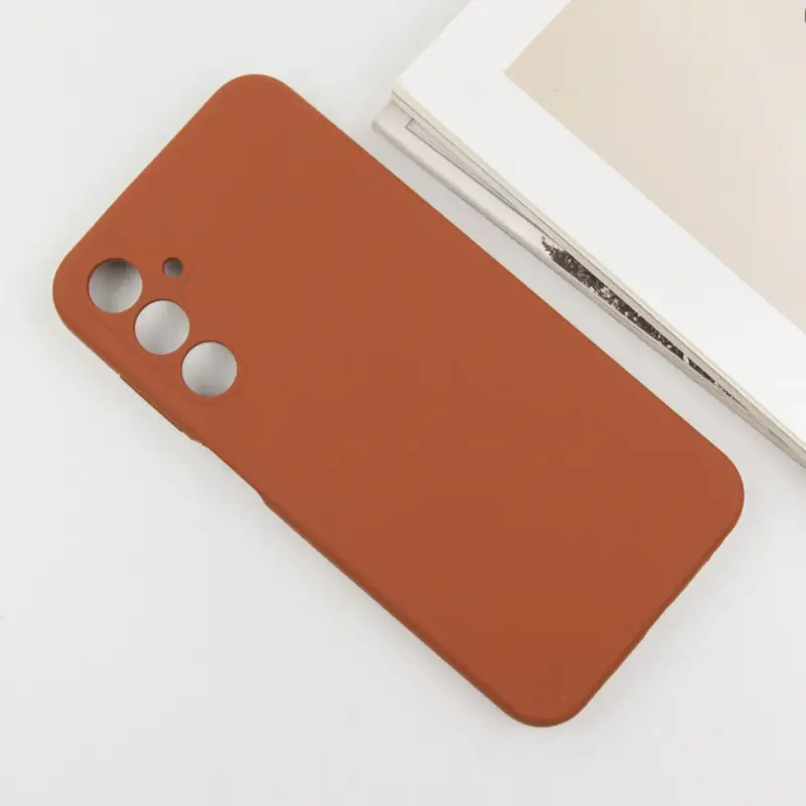 Чехол Silicone Cover Lakshmi Full Camera (AA) для Samsung Galaxy M35 5G Brown