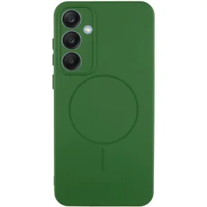 Чехол Silicone Cover Lakshmi Full Camera (AA) with MagFit для Samsung Galaxy S24 FE Dark Green