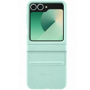 Колір: Зелений - Чохол Leather Case (AAA) для Samsung Galaxy Flip6 Turquoise
