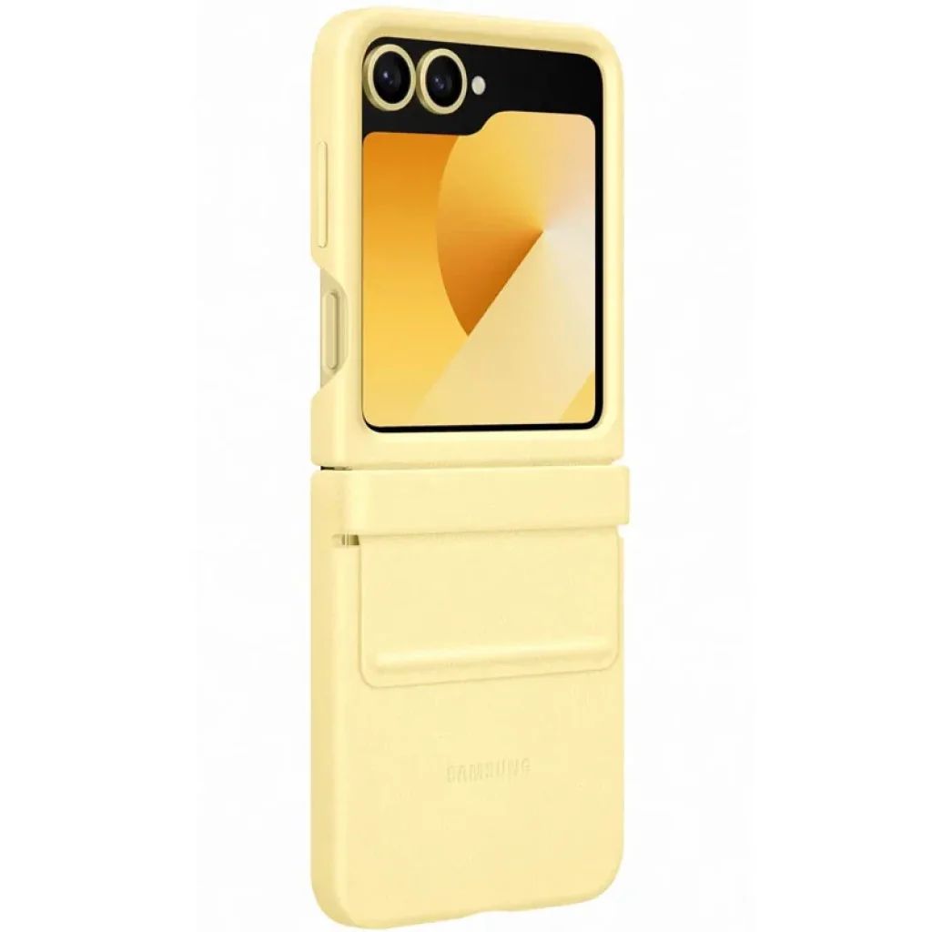 Чохол Leather Case (AAA) для Samsung Galaxy Flip6 Yellow
