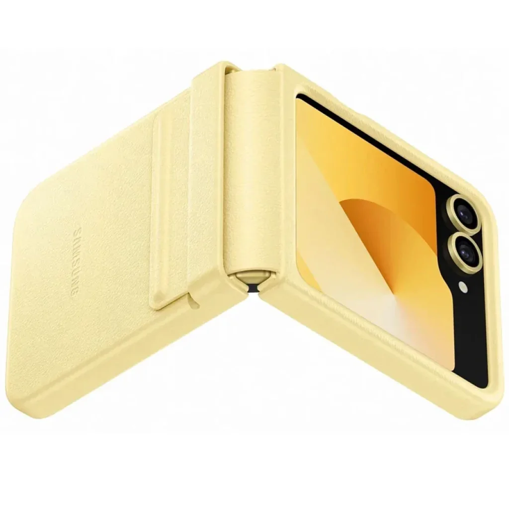 Чохол Leather Case (AAA) для Samsung Galaxy Flip6 Yellow