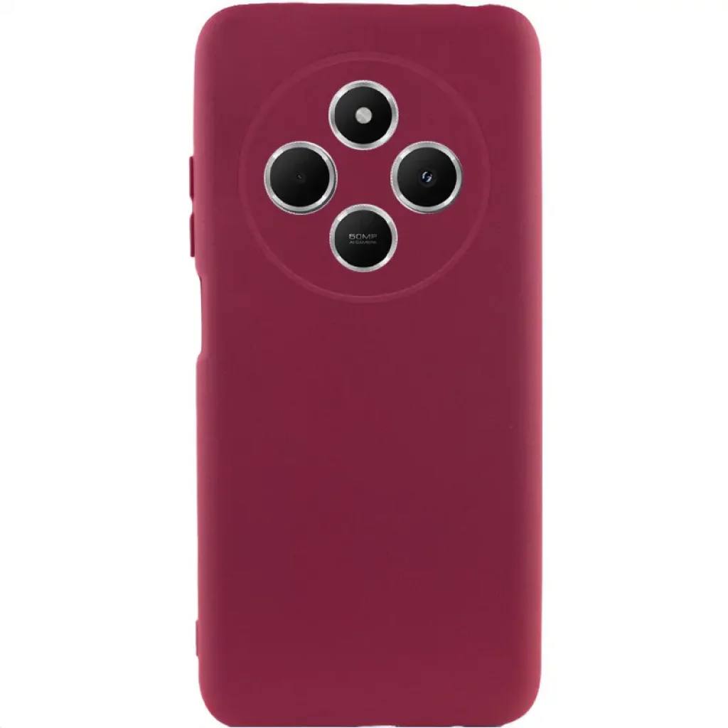 Чехол Silicone Cover Lakshmi Full Camera (AA) для Xiaomi Redmi 14C, Poco C75 Marsala