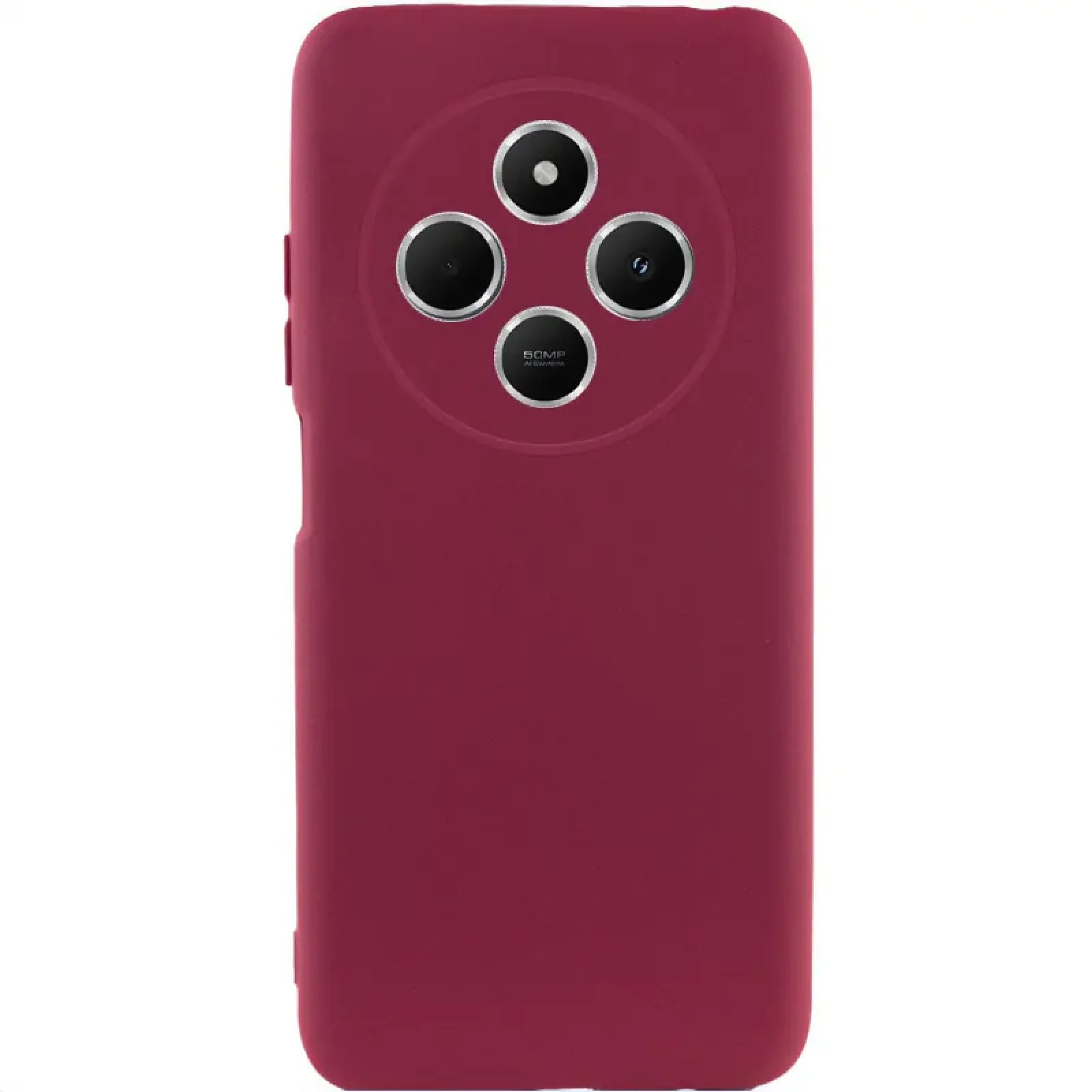 Чохол Silicone Cover Lakshmi Full Camera (AA) для Xiaomi Redmi 14C, Poco C75 Marsala