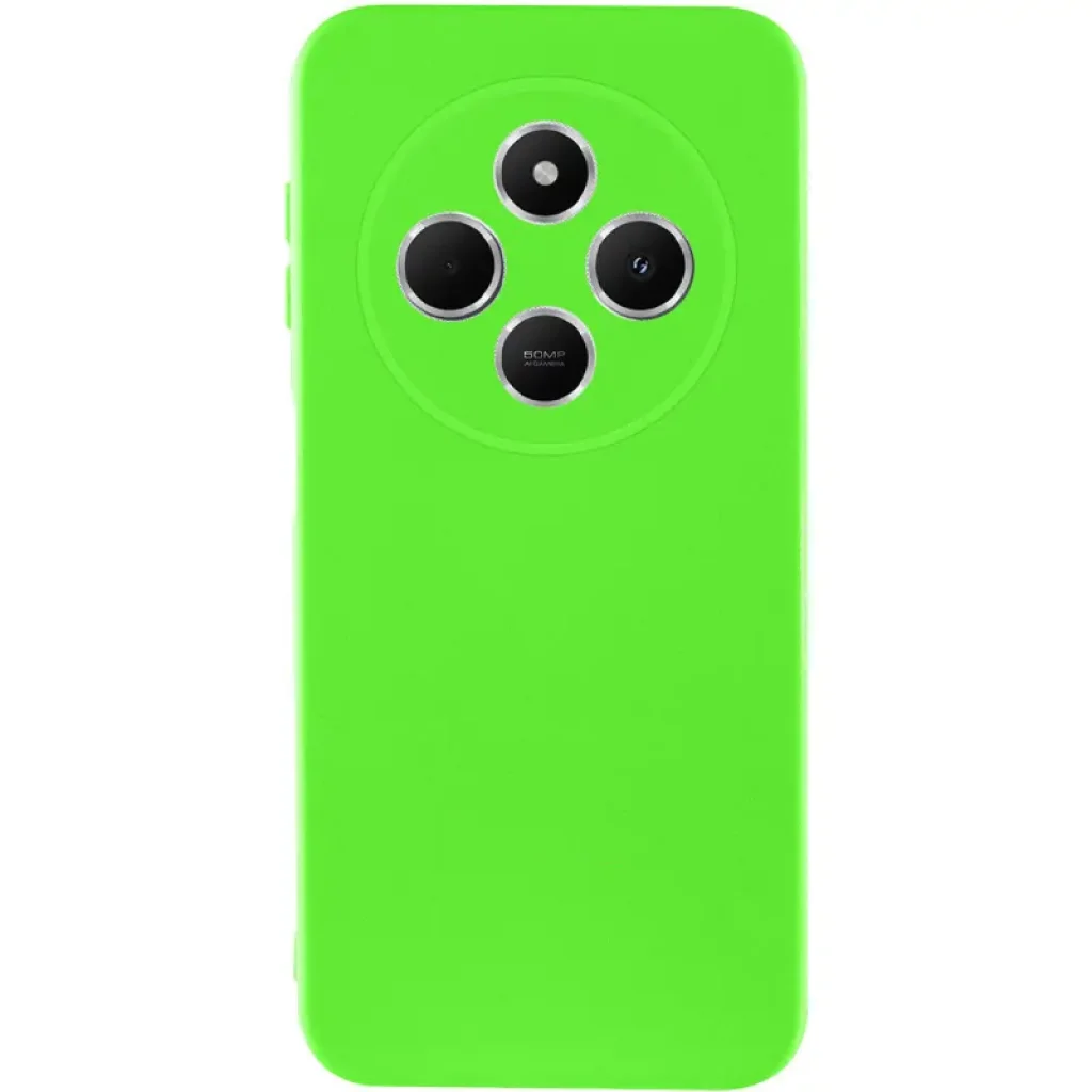 Чехол Silicone Cover Lakshmi Full Camera (AA) для Xiaomi Redmi 14C, Poco C75 Neon Green