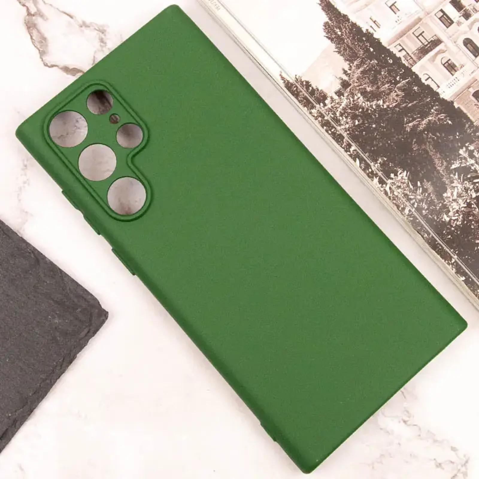 Чохол Silicone Cover Lakshmi Full Camera (AA) для Samsung Galaxy S25 Ultra Dark Green