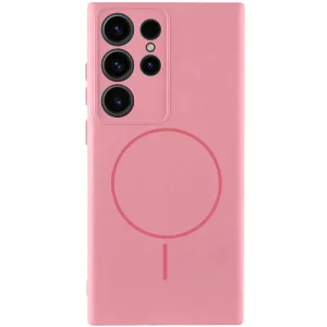 Чехол Silicone Cover Lakshmi Full Camera (AA) with MagFit для Samsung Galaxy S25 Ultra Light Pink