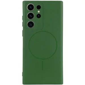 Чехол Silicone Cover Lakshmi Full Camera (AA) with MagFit для Samsung Galaxy S25 Ultra Dark Green