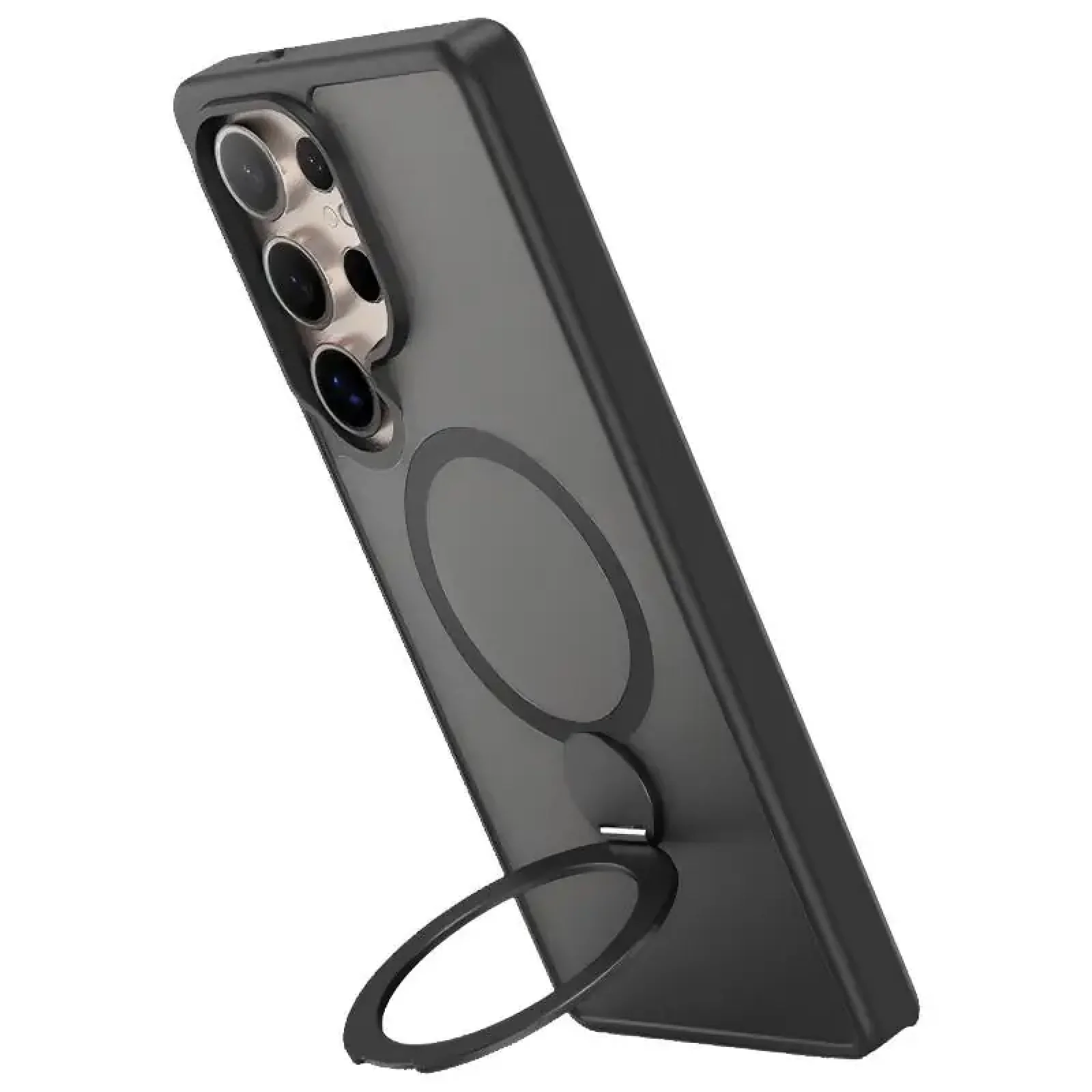 Чохол TPU+PC MagSafe Colorful HQ Ring для Samsung Galaxy S25 Ultra Black