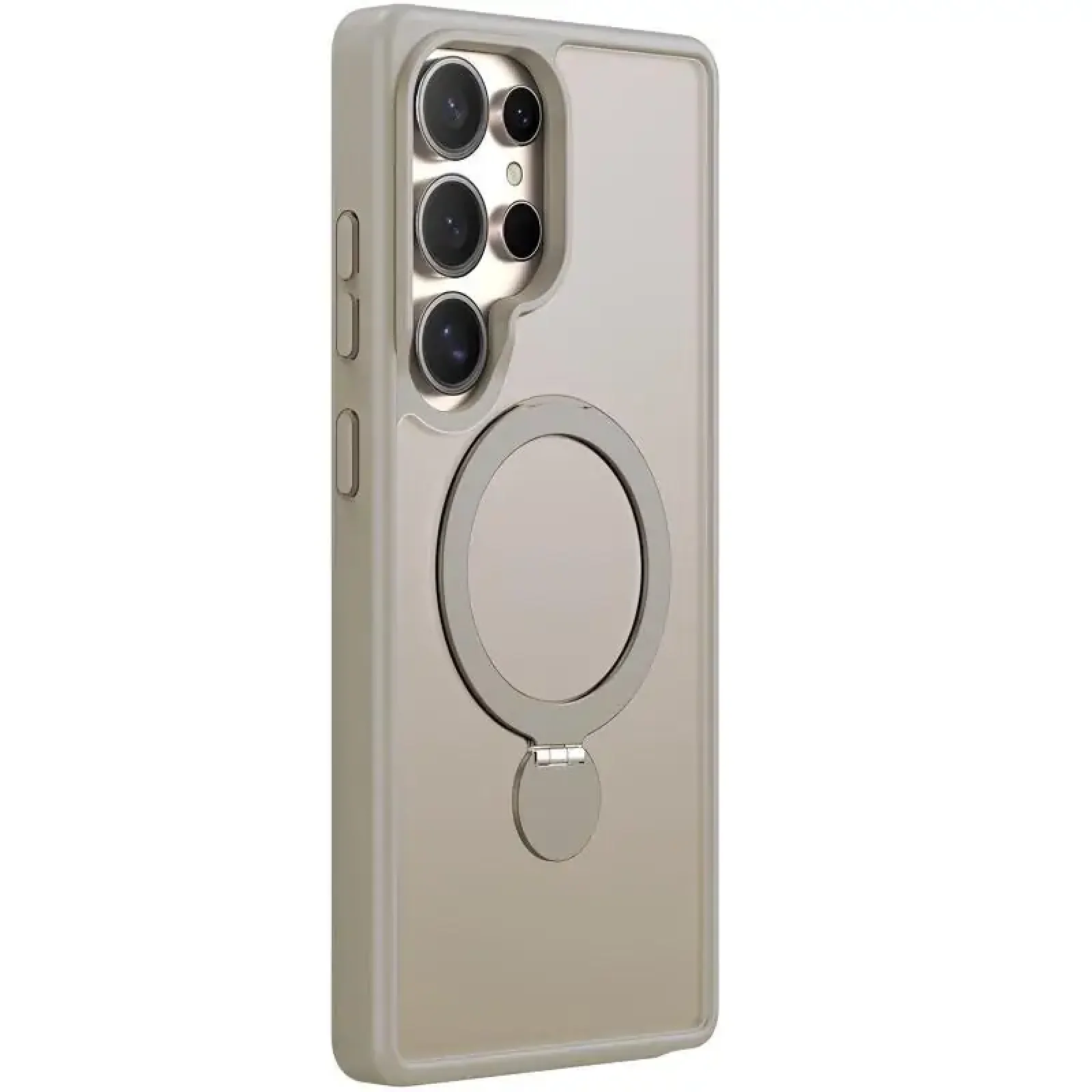 Чохол TPU+PC MagSafe Colorful HQ Ring для Samsung Galaxy S25 Ultra Light Grey