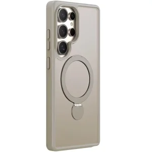 Чохол TPU+PC MagSafe Colorful HQ Ring для Samsung Galaxy S25 Ultra Light Grey