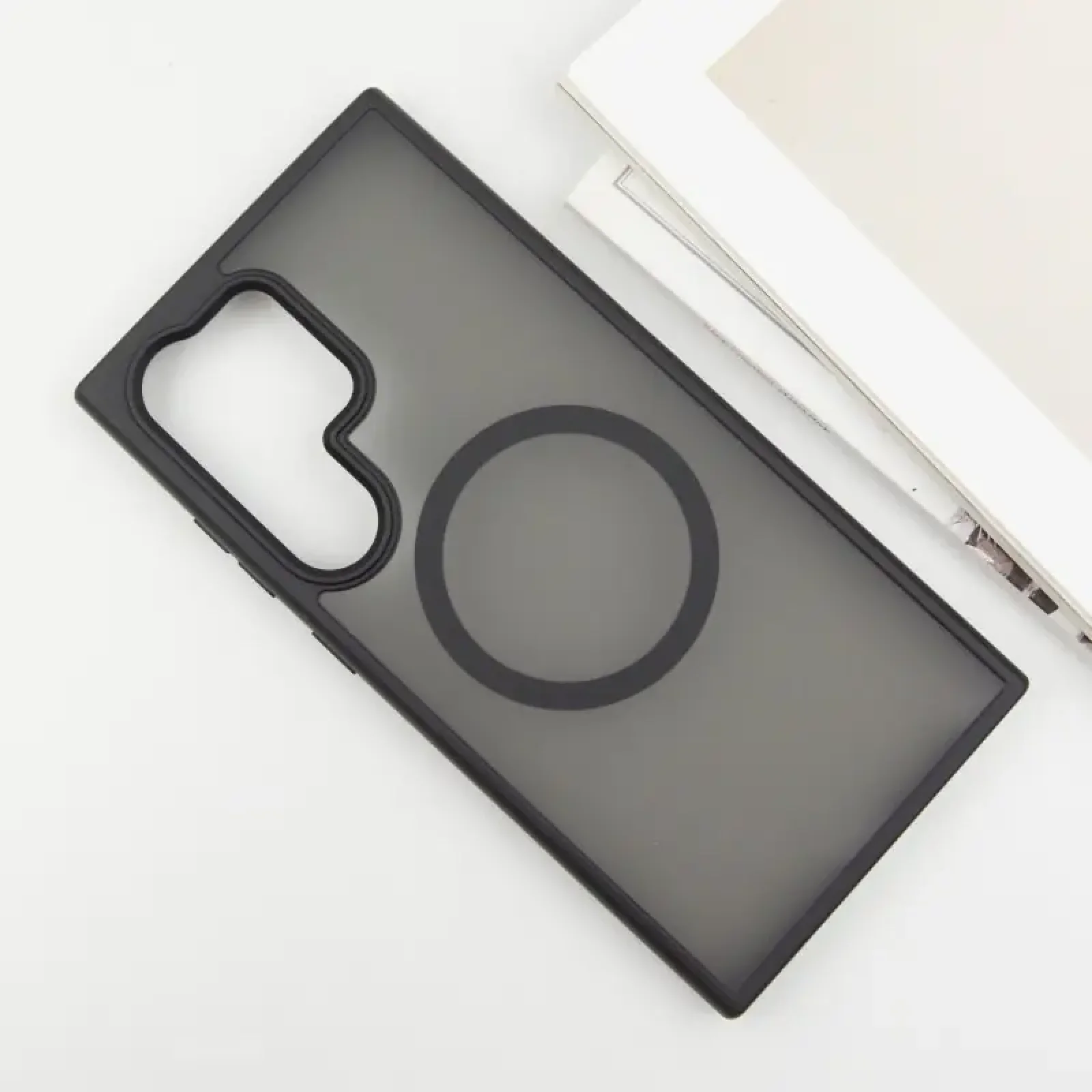 Чохол TPU+PC Metal Buttons with MagSafe Colorful для Samsung Galaxy S25 Ultra Black