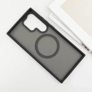 Чохол TPU+PC Metal Buttons with MagSafe Colorful для Samsung Galaxy S25 Ultra Black