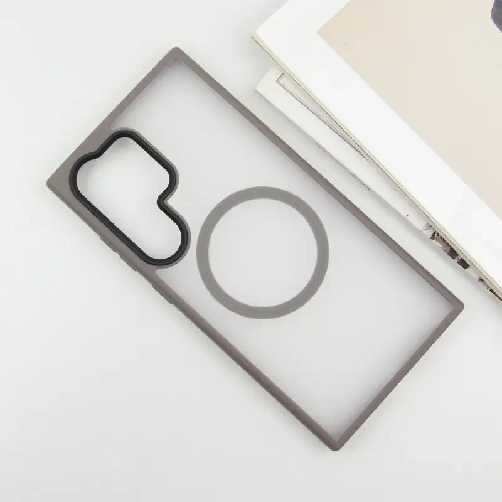 Чохол TPU+PC Metal Buttons with MagSafe Colorful для Samsung Galaxy S25 Ultra Grey